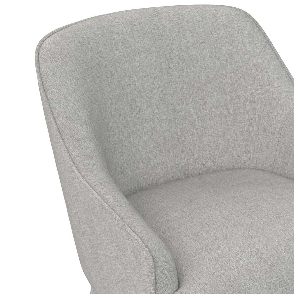 Hellgrauer Sessel aus Webstoff - Cainano