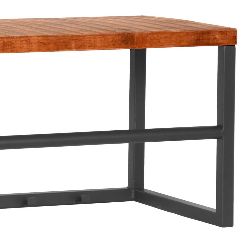 Kompakte Wandgarderobe in Grau & Mango Natur - Enphila