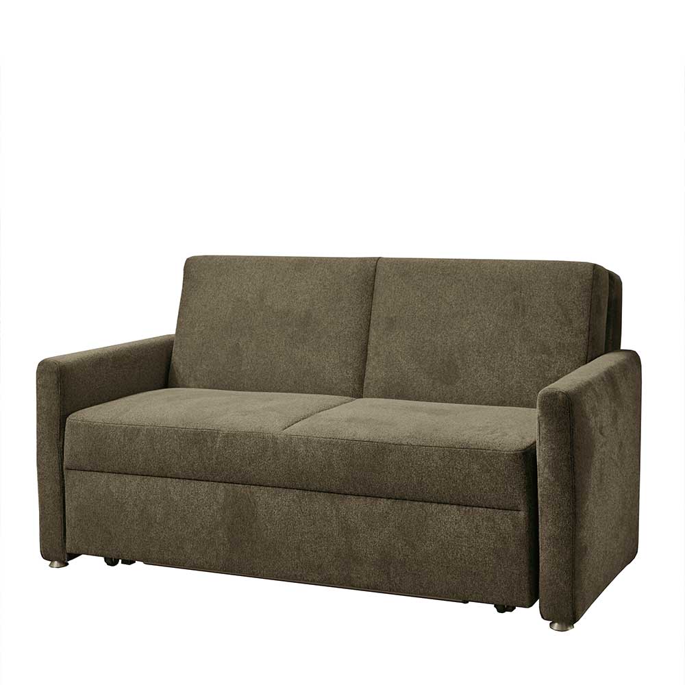 Hochwertiges Schlafsofa in Dunkelgrau Stoff - Floriva