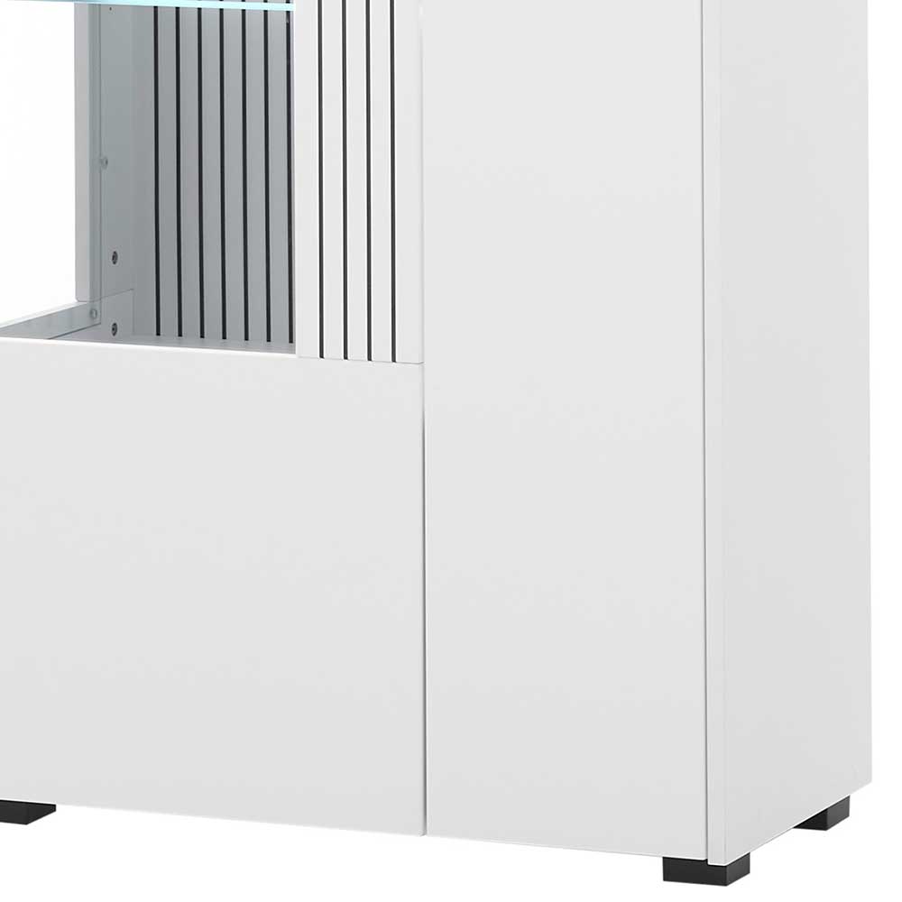 Weißer Vitrinenschrank 2-türig - Dualkos