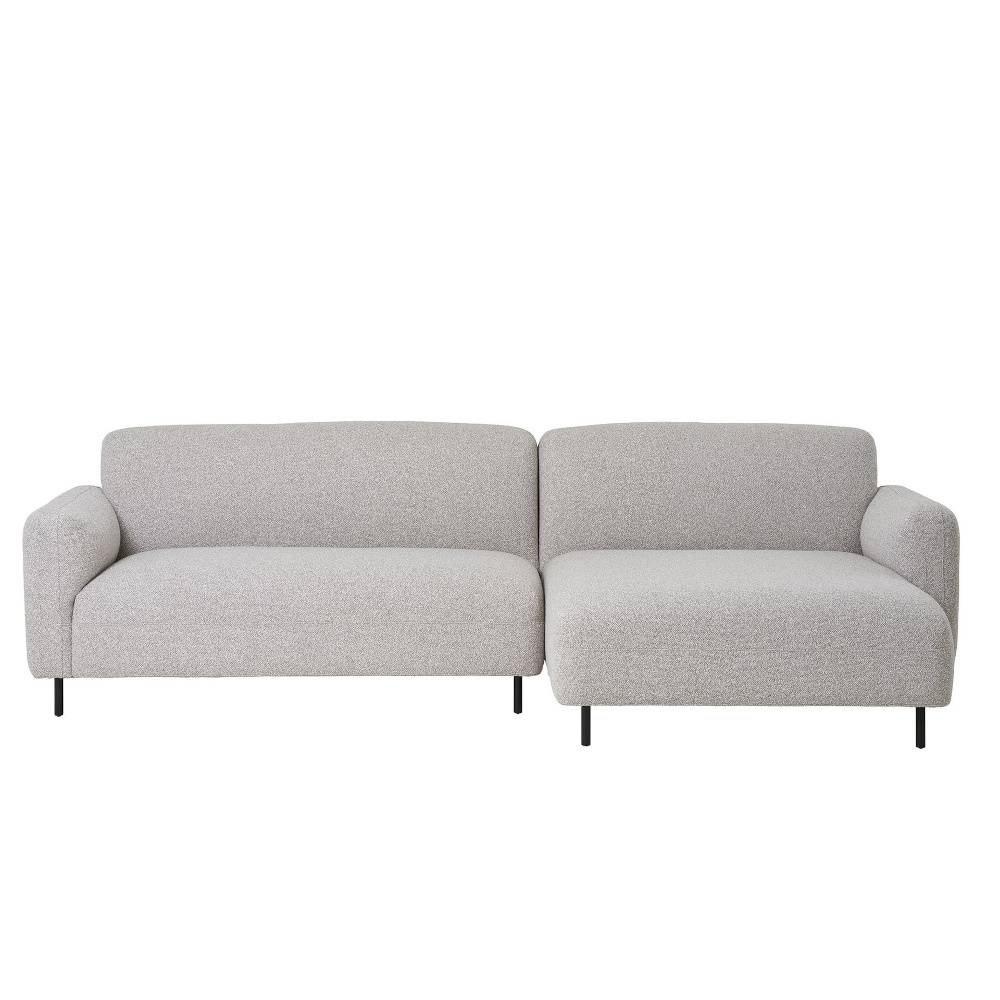Modernes hellgraues 3-Sitzer Sofa für das Wohnzimmer – Leoniara