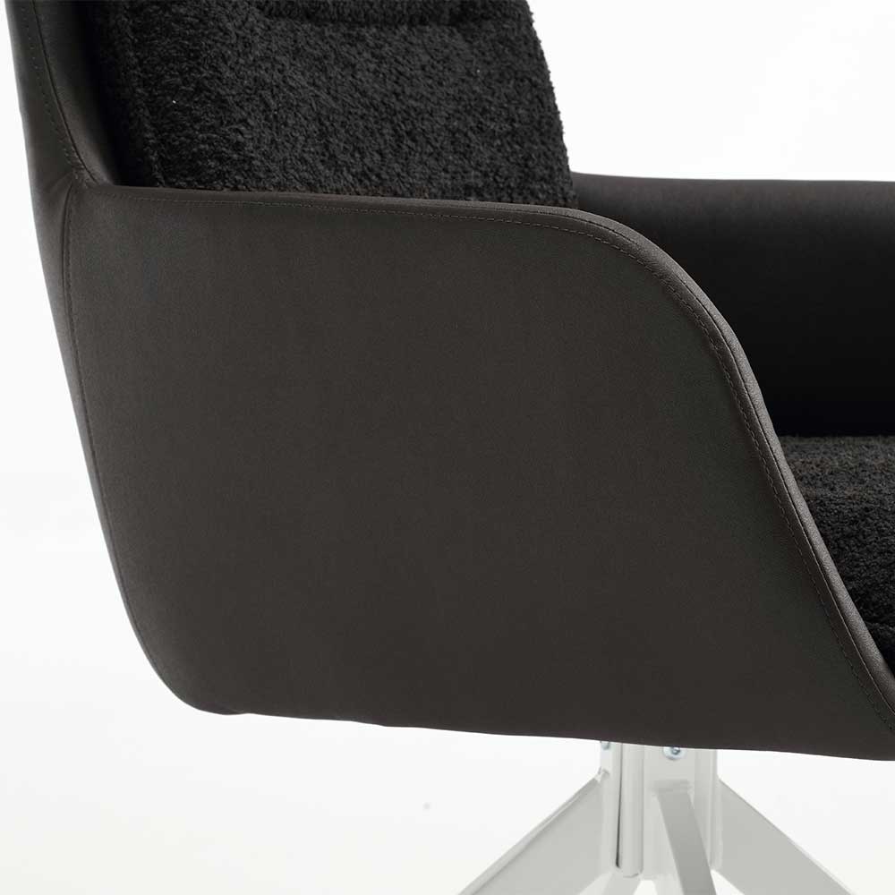 Tischsessel in Anthrazit und Weiß - Garrysa (2er Set)
