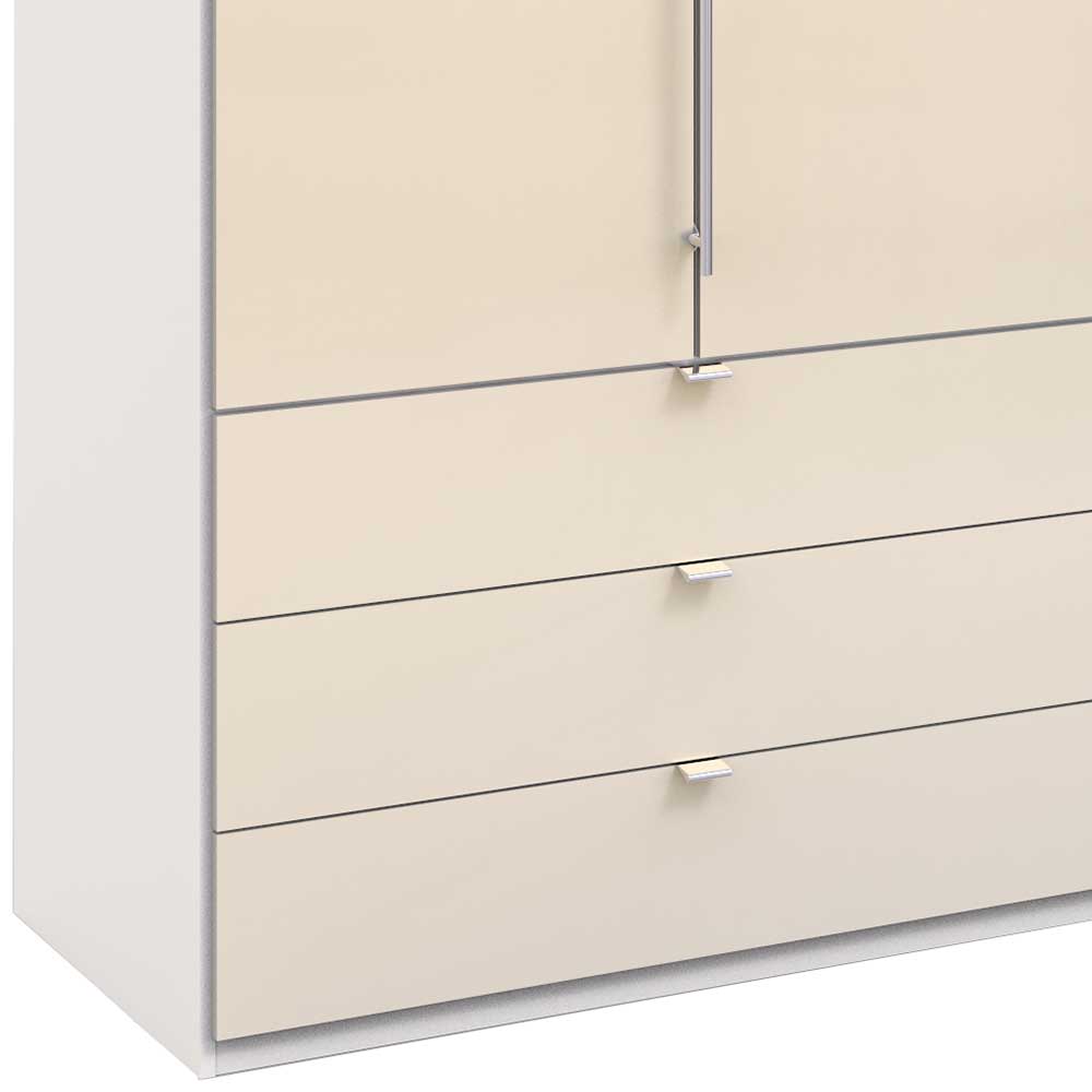 Schlafraum Kleiderschrank in Cremefarben Glas Front - Zidarie