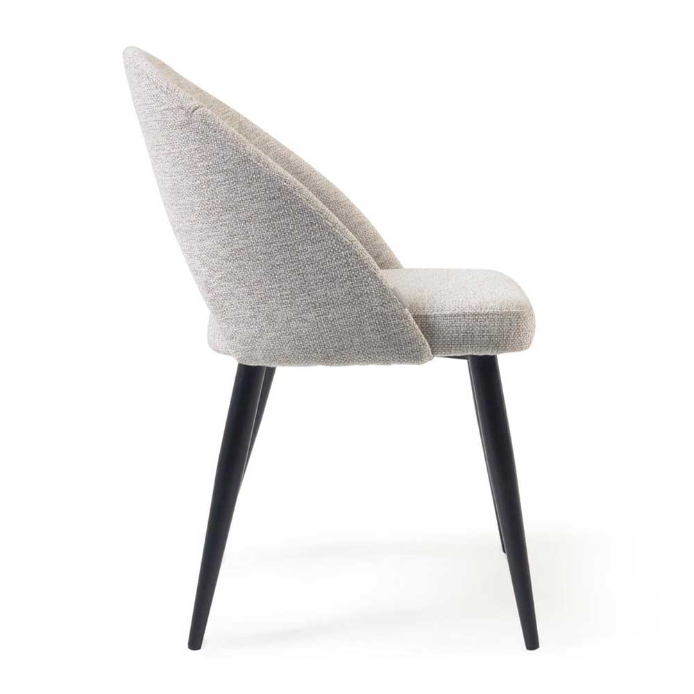 Küchenstühle in Beige & Schwarz - Setrevi (4er Set)