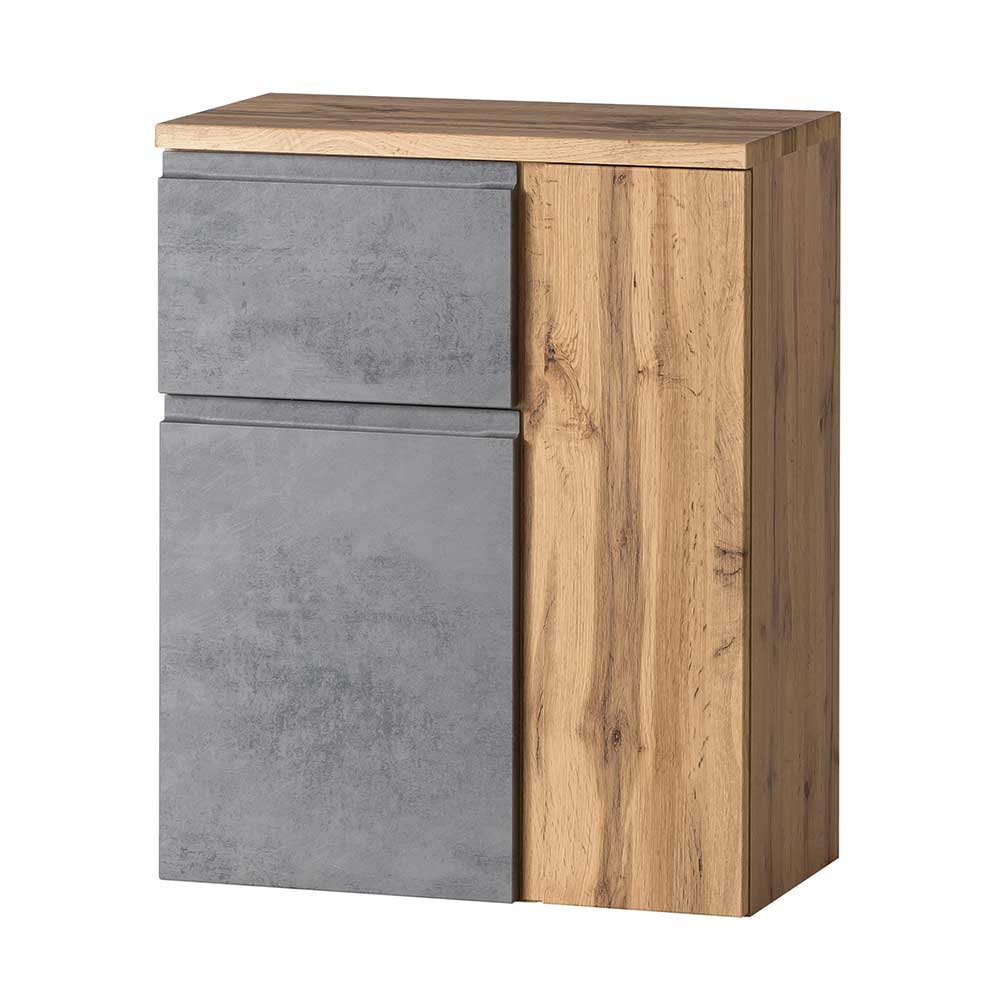 Badezimmer Unterschrank mit Beton & Wildeiche Dekor - Mia