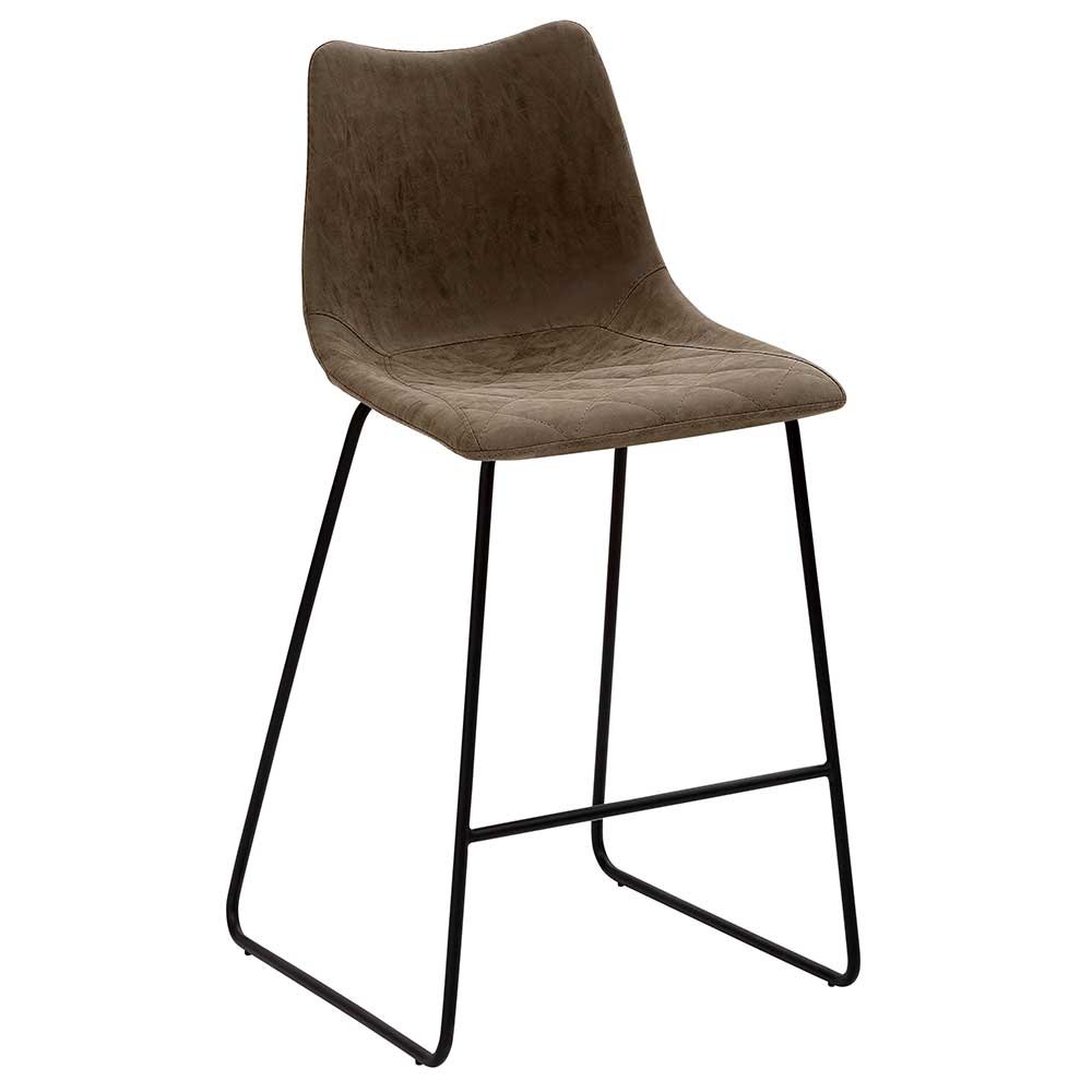 Tresen Stuhl in Schlammfarben Kunstleder - Monja