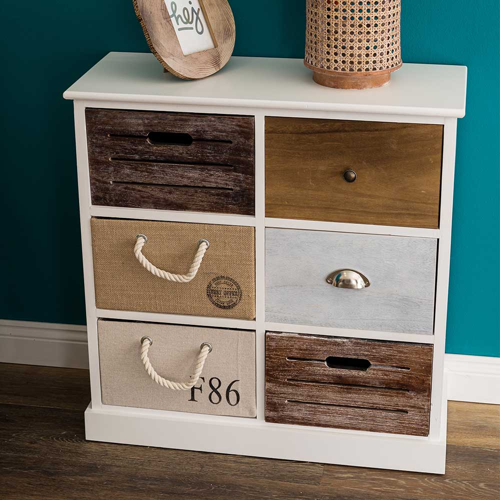 70x72x30 Design Kommode mit sechs Schubladen - Amare