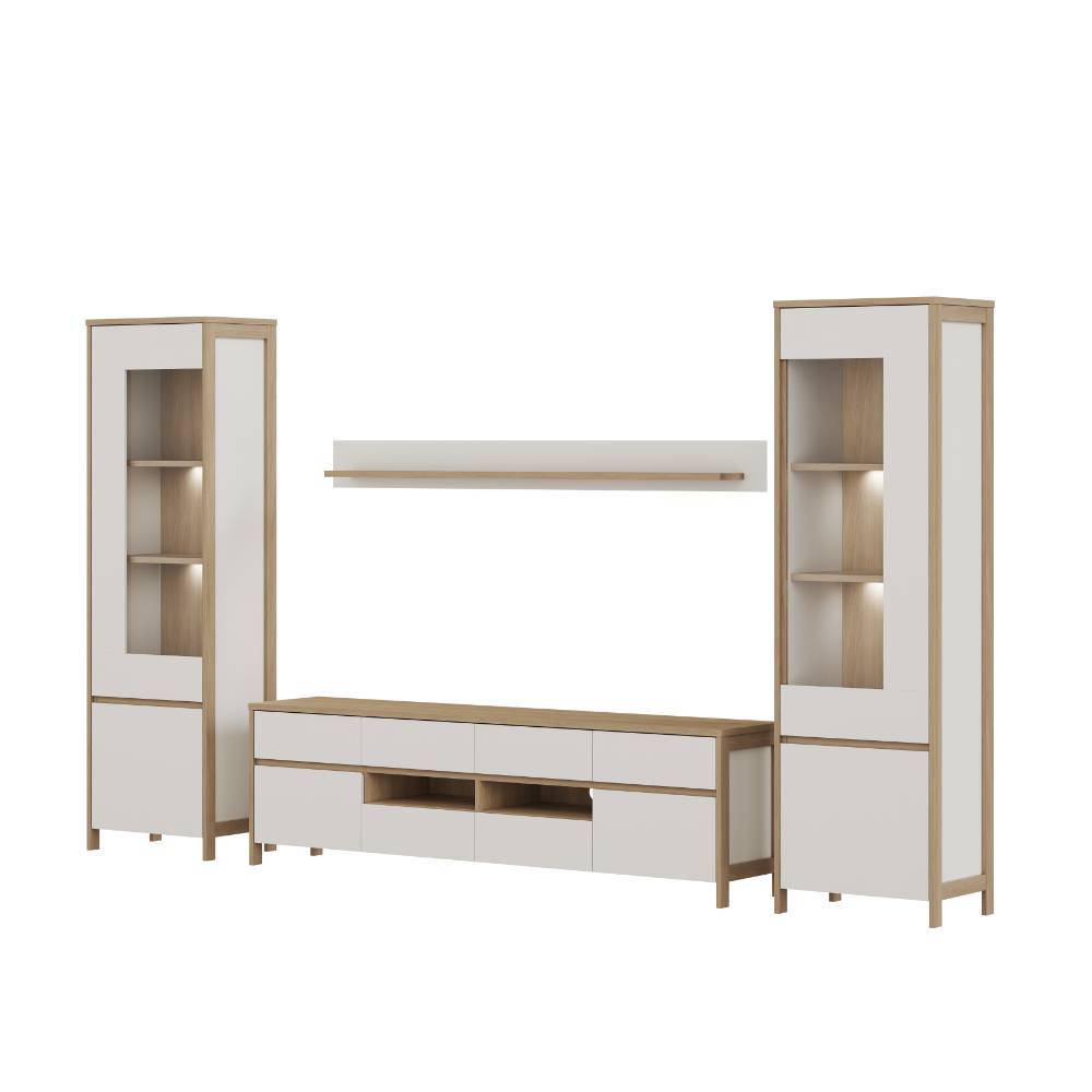 Wohnzimmer-Wohnwand Set - Ovidio (vierteilig)