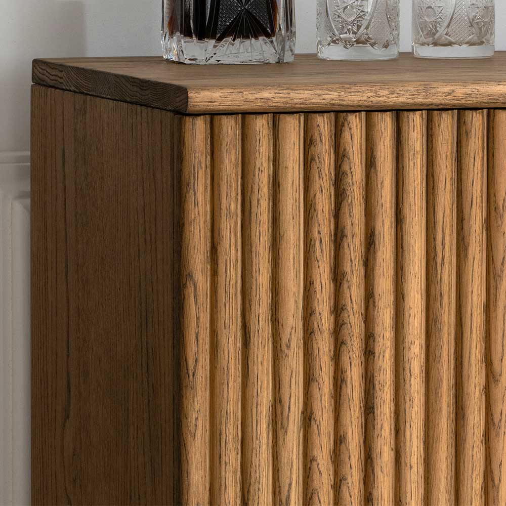 120x75x40 2-türige Kommode in Braun geölt - Maggiore