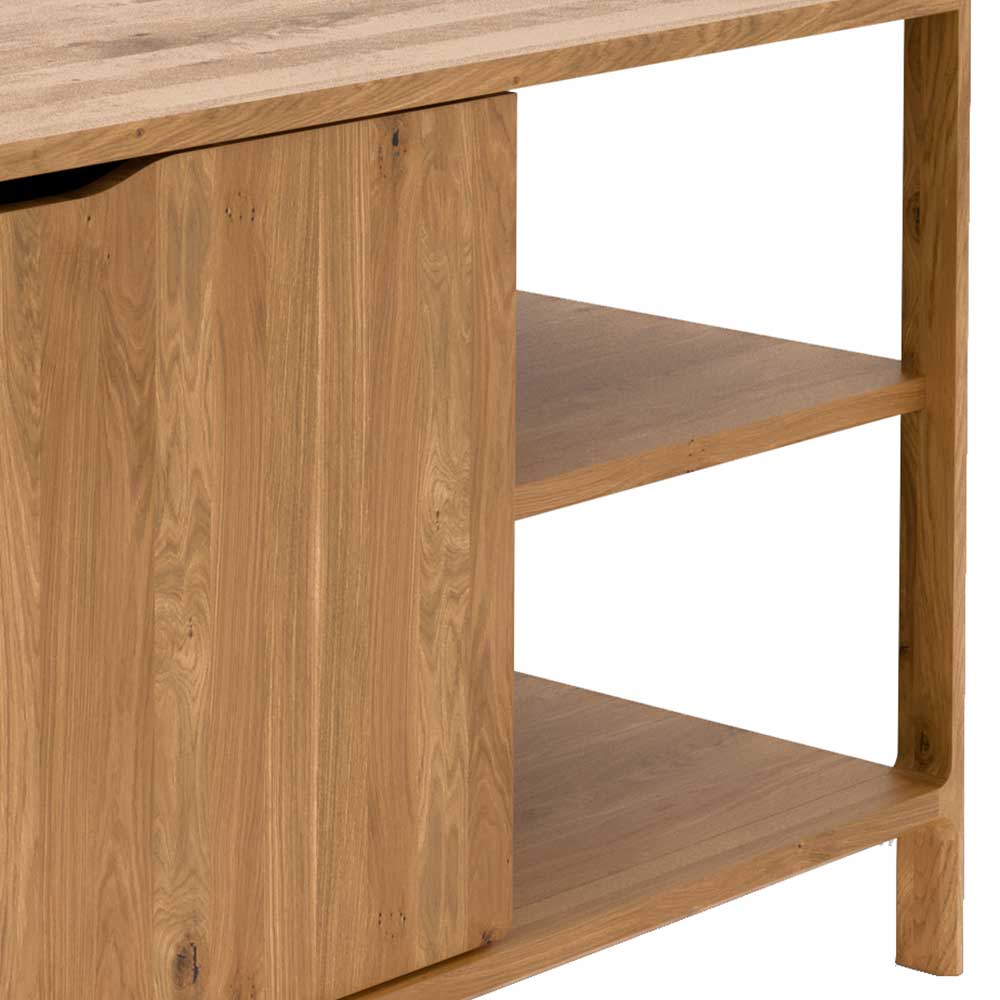 140 cm Kommode mit Türen und Fächern - Laida