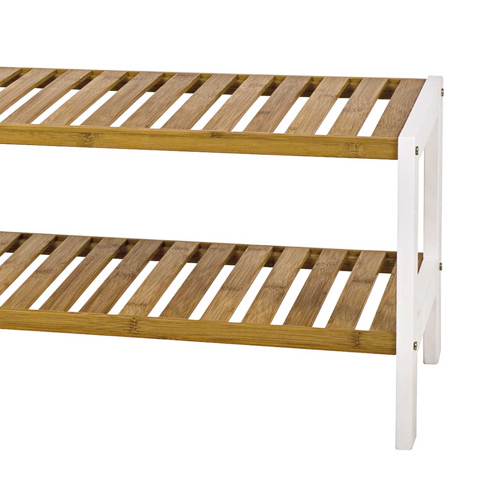 Flur Schuhregal Kollage in Weiß