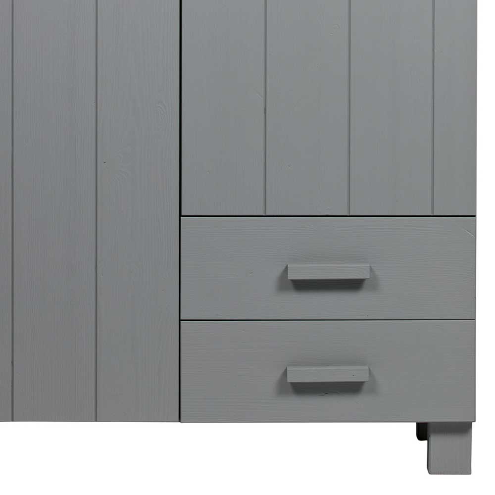 Schlafzimmer Schrank aus Holz Grau lackiert - Tastria