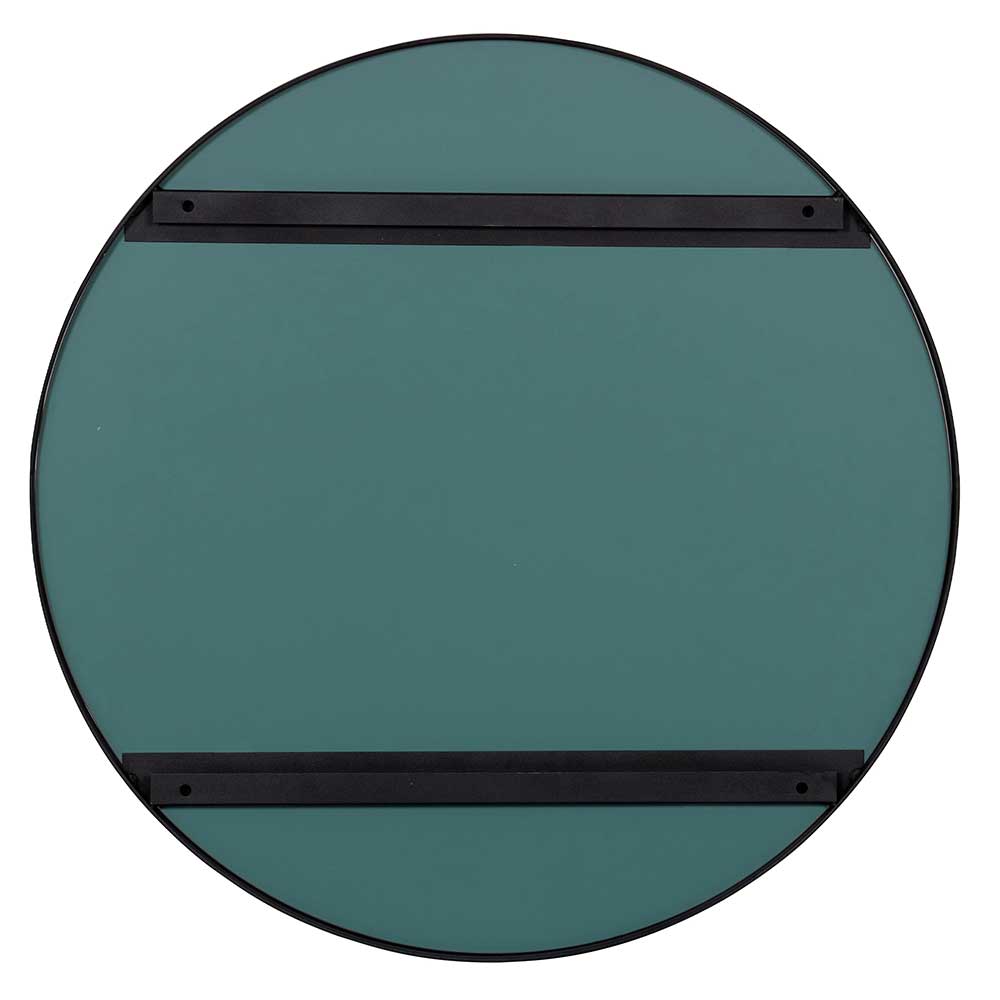 Runder Hängespiegel in Schwarz 80x80x5 - Mion