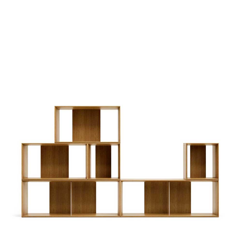 Kombinierbare Regal-Module in Eiche - Hero (sechsteilig)