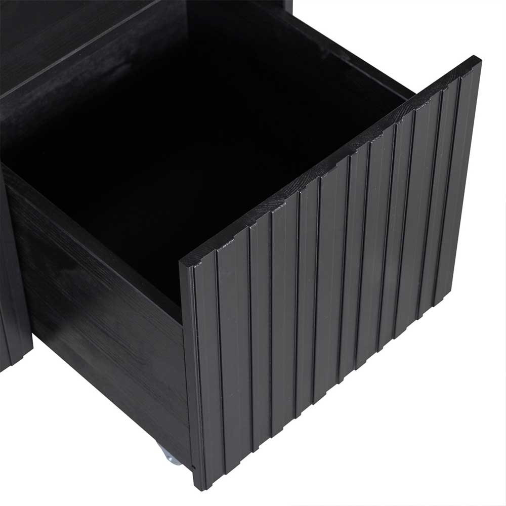 Lowboard in Schwarz Kiefer - Gelvins