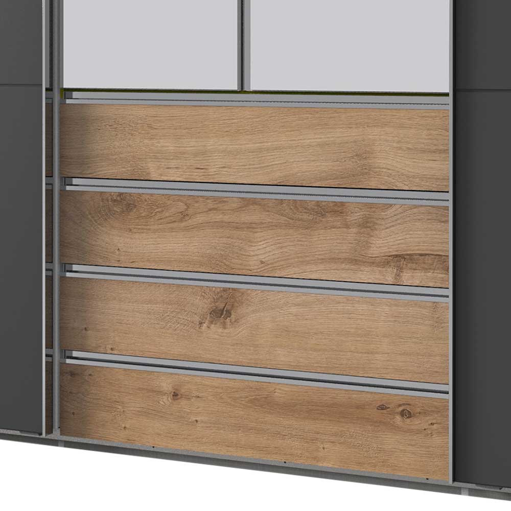 Hochwertiger Kleiderschrank mit Dreh- und Schiebetüren - Bafata
