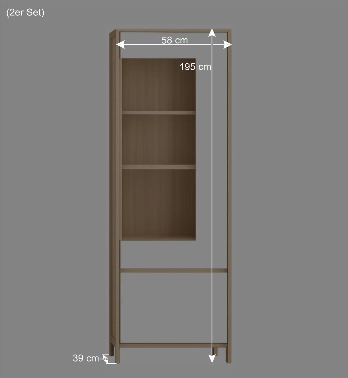 Wohnzimmer-Wohnwand Set - Ovidio (vierteilig)
