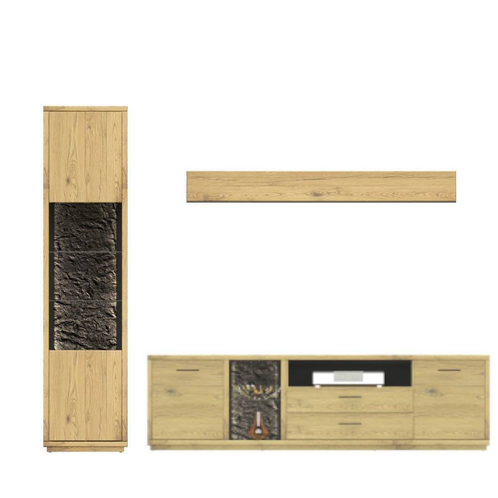 Wohnzimmer-Anbauwand Set - Friburgo (dreiteilig)