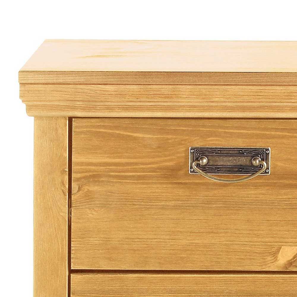 5 Schubladen Holzkommode mit Metallgriffen - Inhusa