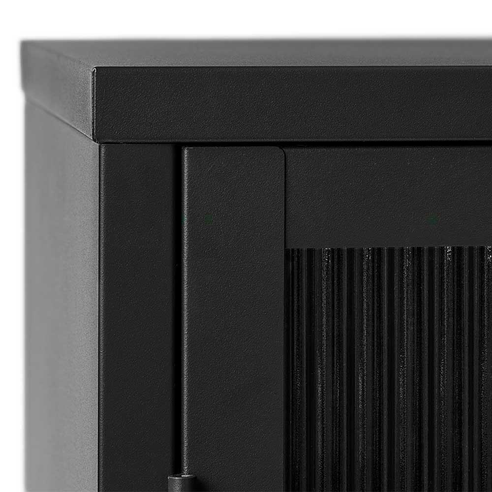 58x160x40 Metall Vitrine in Schwarz - Gulliver