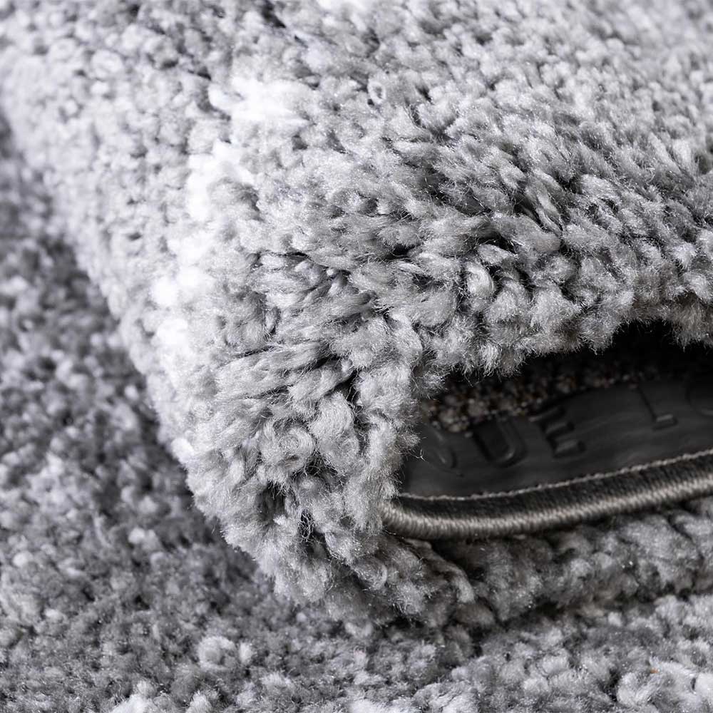 Hochflor Teppich in Grau und Creme - Ilena