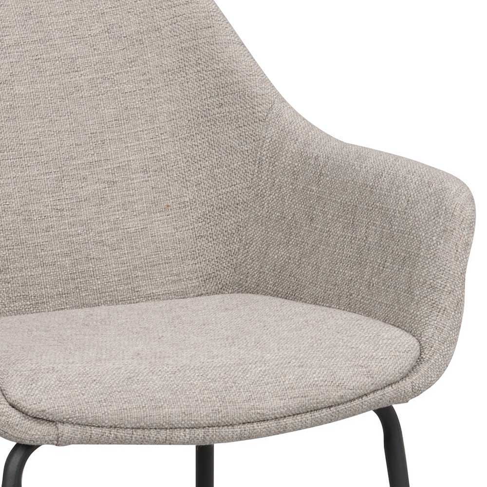 Runder White Wash Esstisch & Stühle - Pulva (siebenteilig)