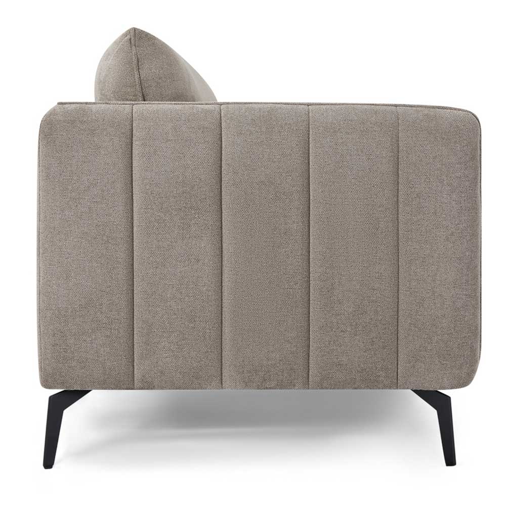 Federkernsofa in Beige Stoffbezug - Ordinia