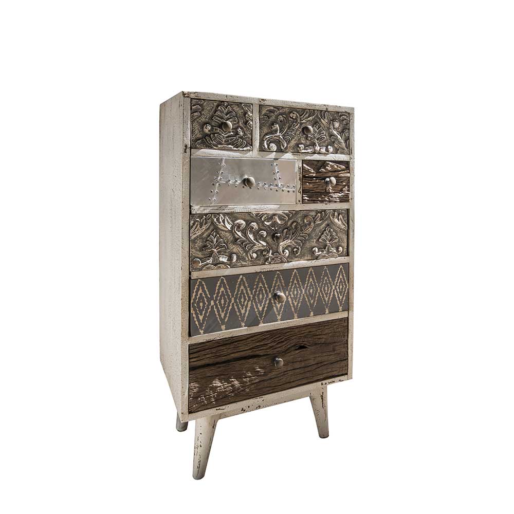 55x105x40 Design Hochkommode mit sieben Schubladen - Moonshine