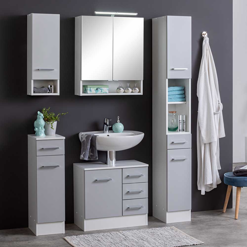 25x71x20 Bad Hängeschrank mit Tür & Fach - Girios