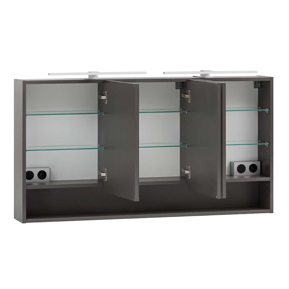 120cm Breiter 3D Spiegelschrank mit Ablagefach - Breznia