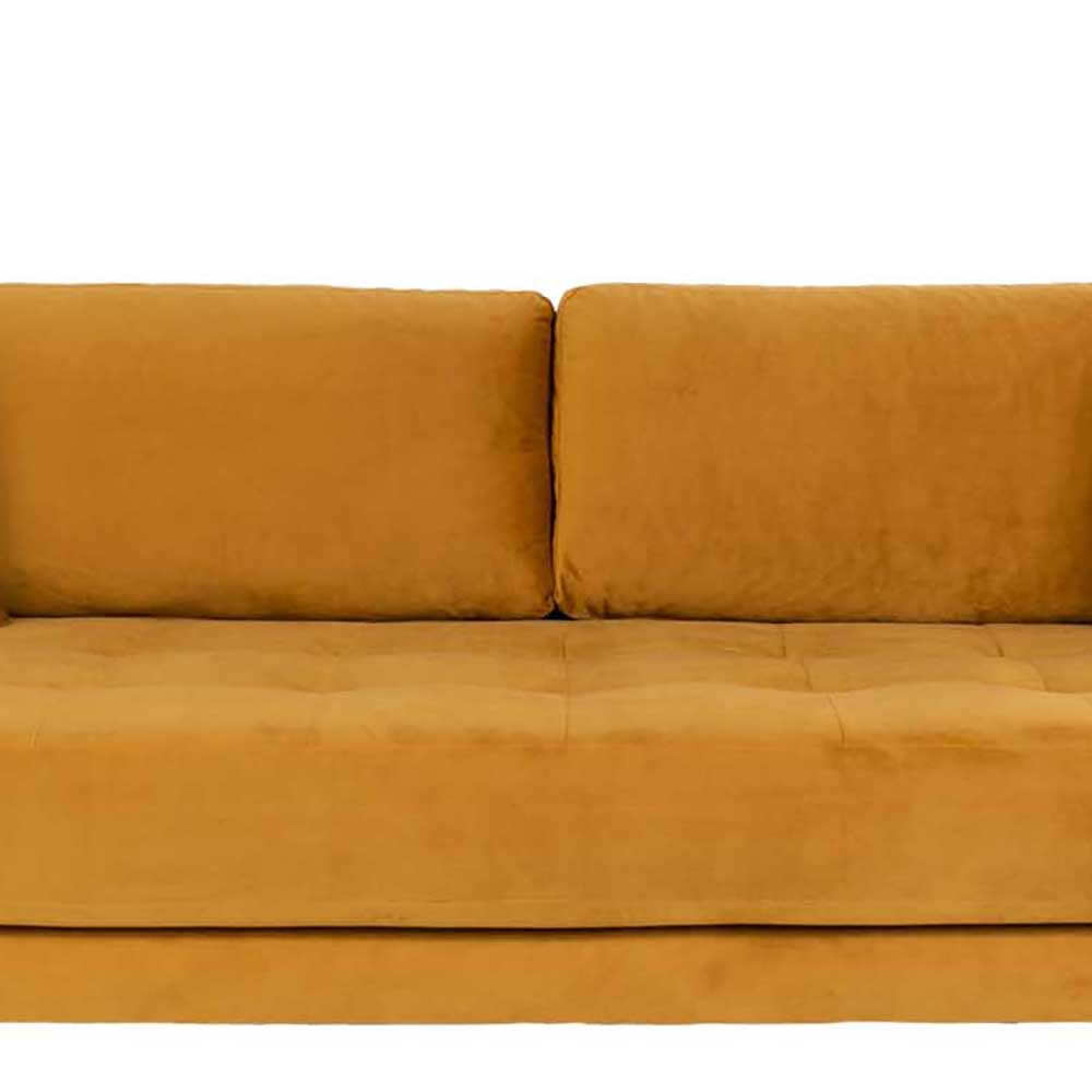 Skandi Dreisitzer Sofa in Gelb & Natur - Agata