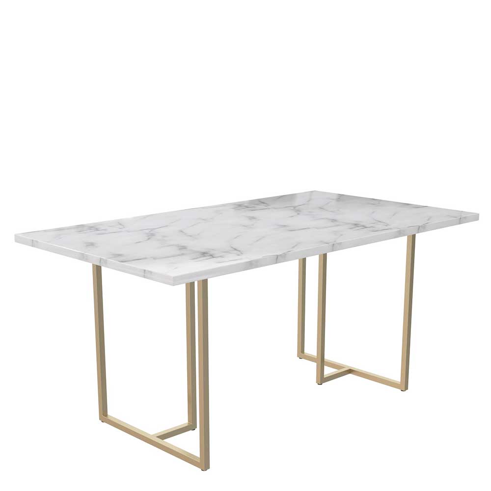 Marmor Optik Esstisch mit Bügelgestell - Chaira