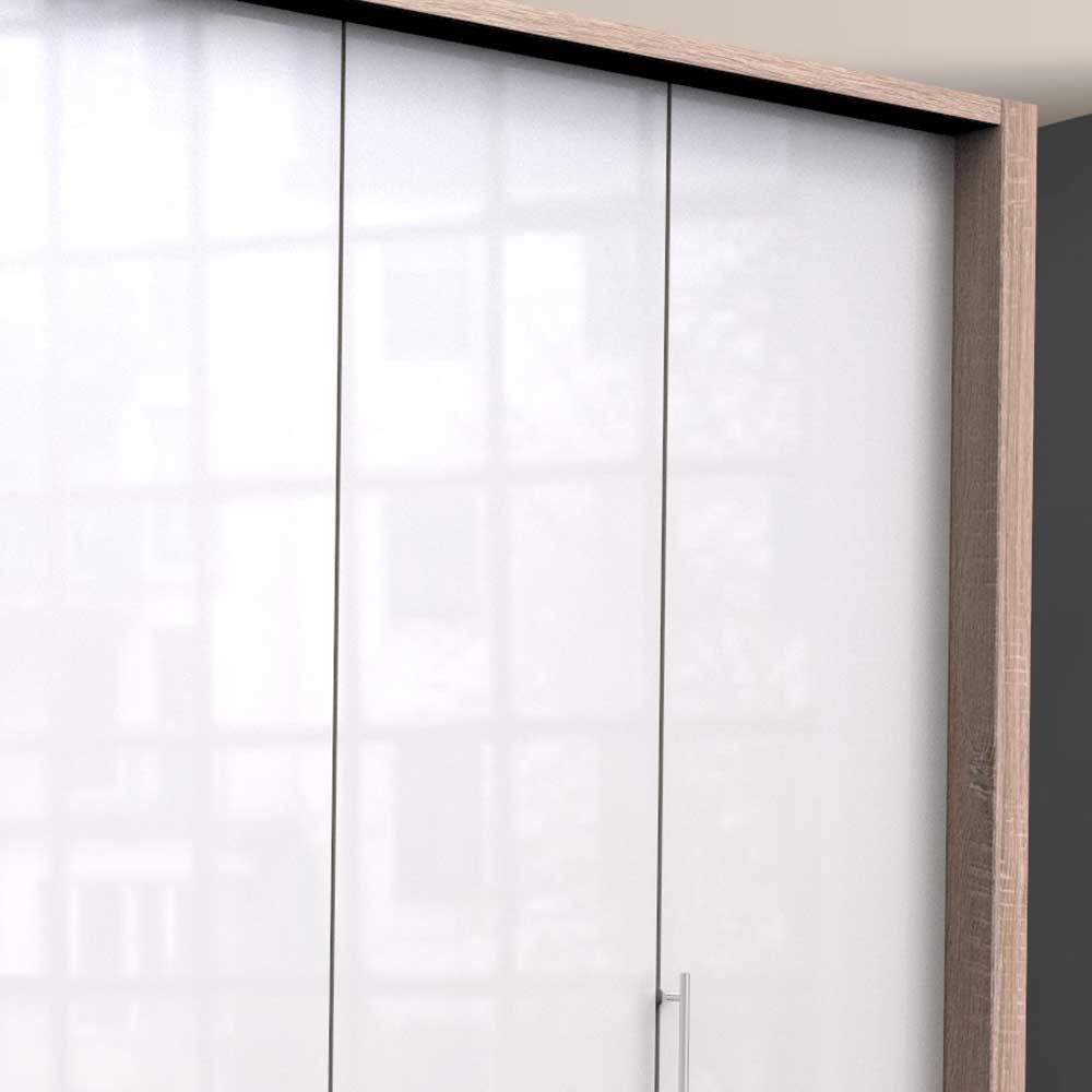 Glasbeschichteter Kleiderschrank mit zwei Falttüren - Bosays