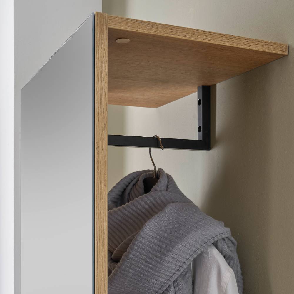 Flurgarderobe mit Spiegel in Wildeiche Dekor - Colomania