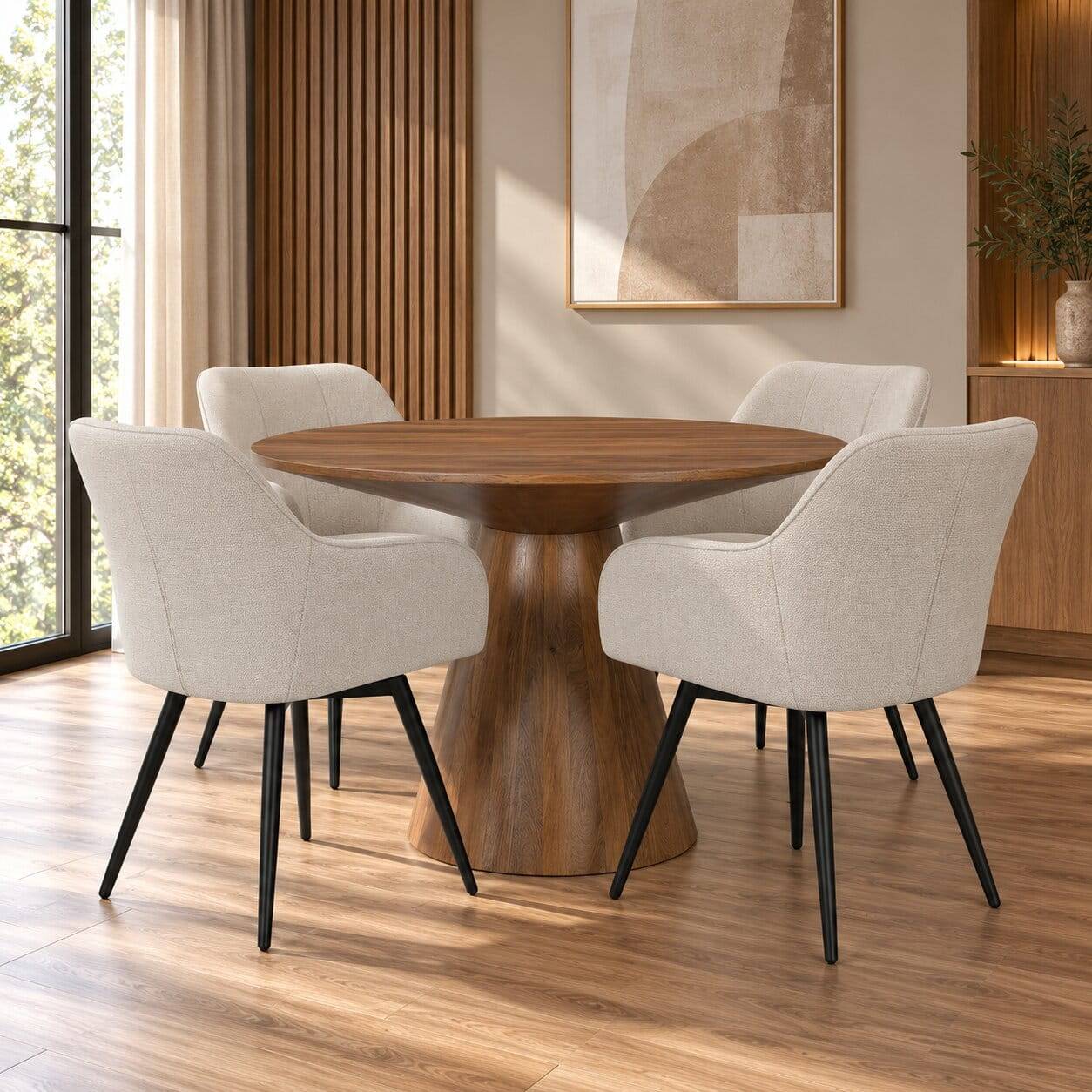 Design-Esstischkombination modern - Galadira (fünfteilig)