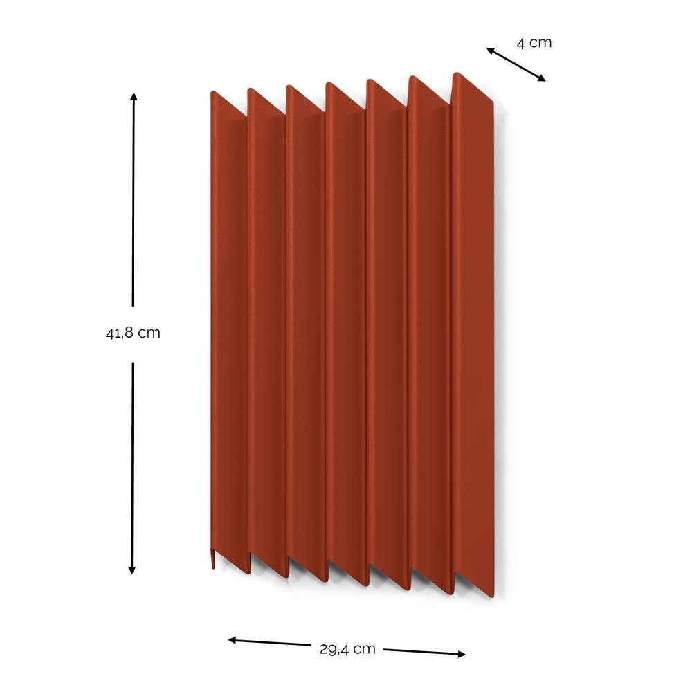 Rotbraune Hängegarderobe aus Stahl mit Maßen 41,8 x 29,4 x 4 cm für die Wand – Marie