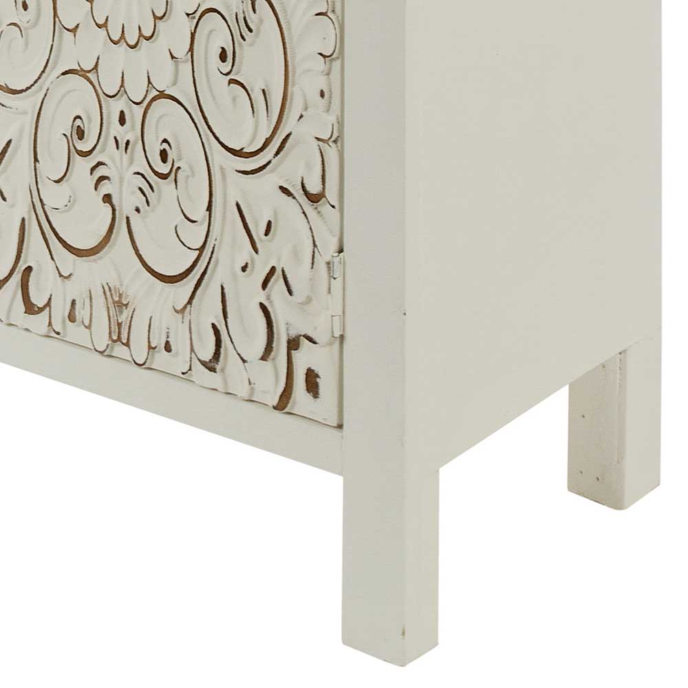 Shabby Highboard mit Ornament Muster Front - Acacio