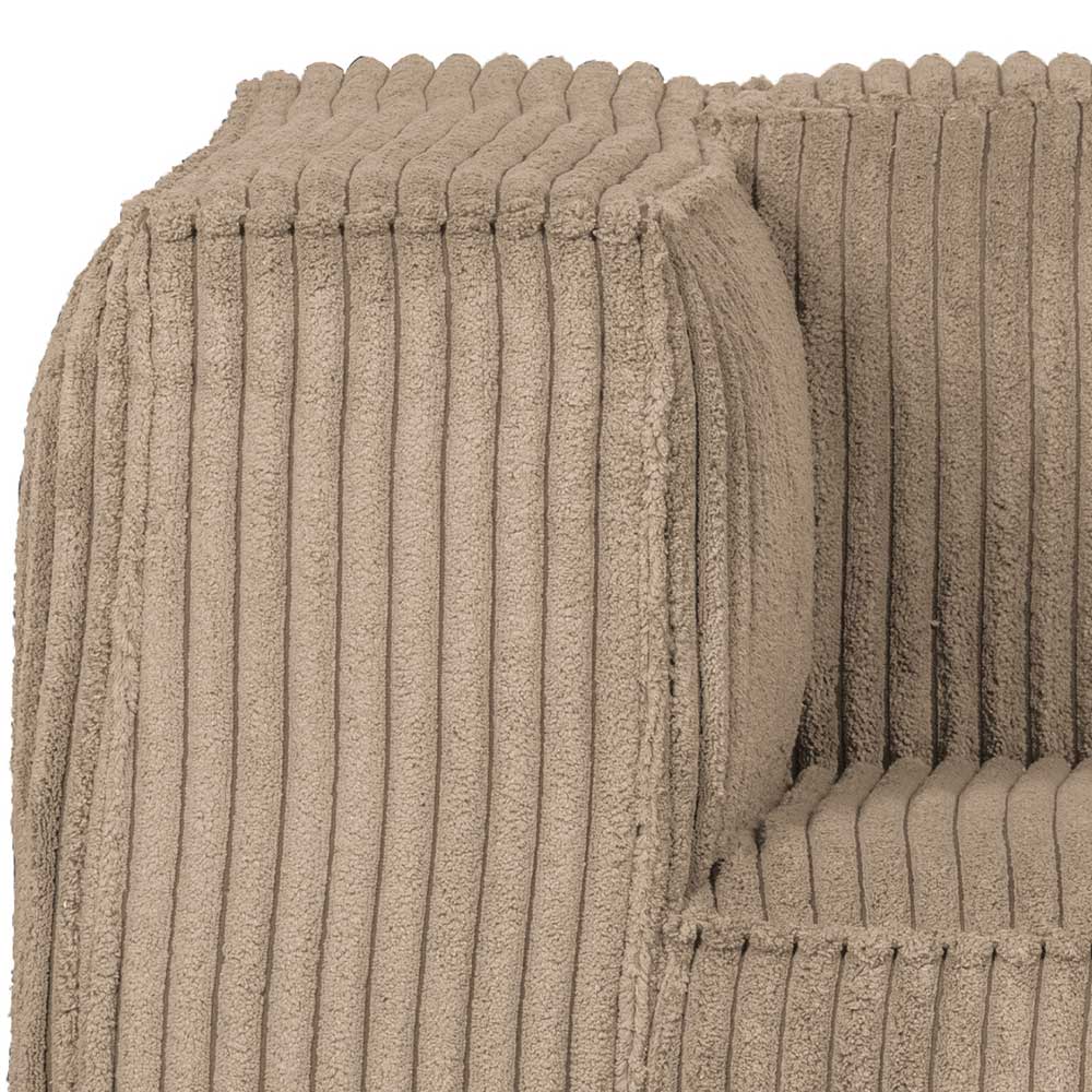 Stylischer Breitcord Sessel in Beige - Viamo