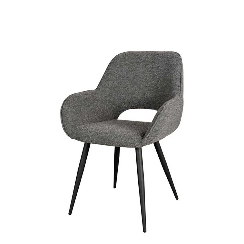 Esstisch-Sessel in Grau Boucle - Regison (2er Set)