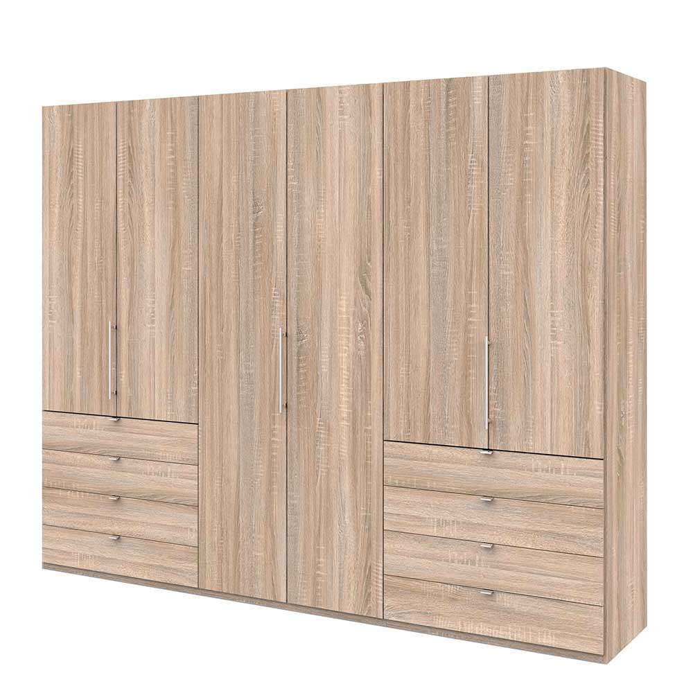Holzoptik Kleiderschrank in Eiche sägerau - Zayun