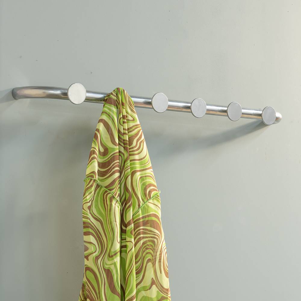 Garderobe Hakenleiste aus Stahl in Chrom - Moneglia