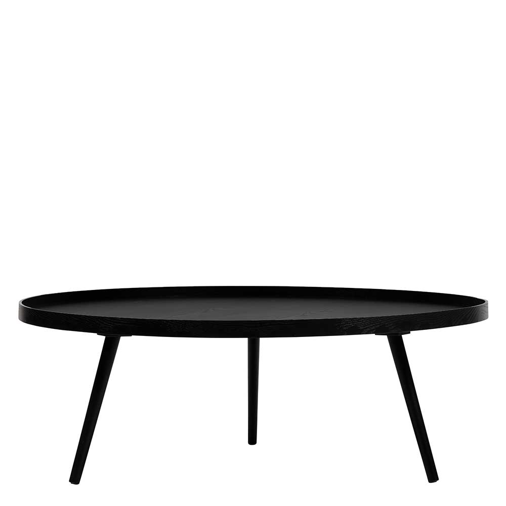 100 cm runder Couchtisch XXL in Schwarz - Umbriva