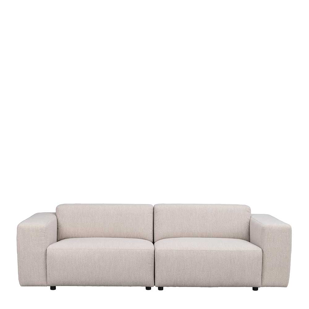 Modernes cremefarbenes Boucle Dreisitzer Sofa für das Wohnzimmer – Casca