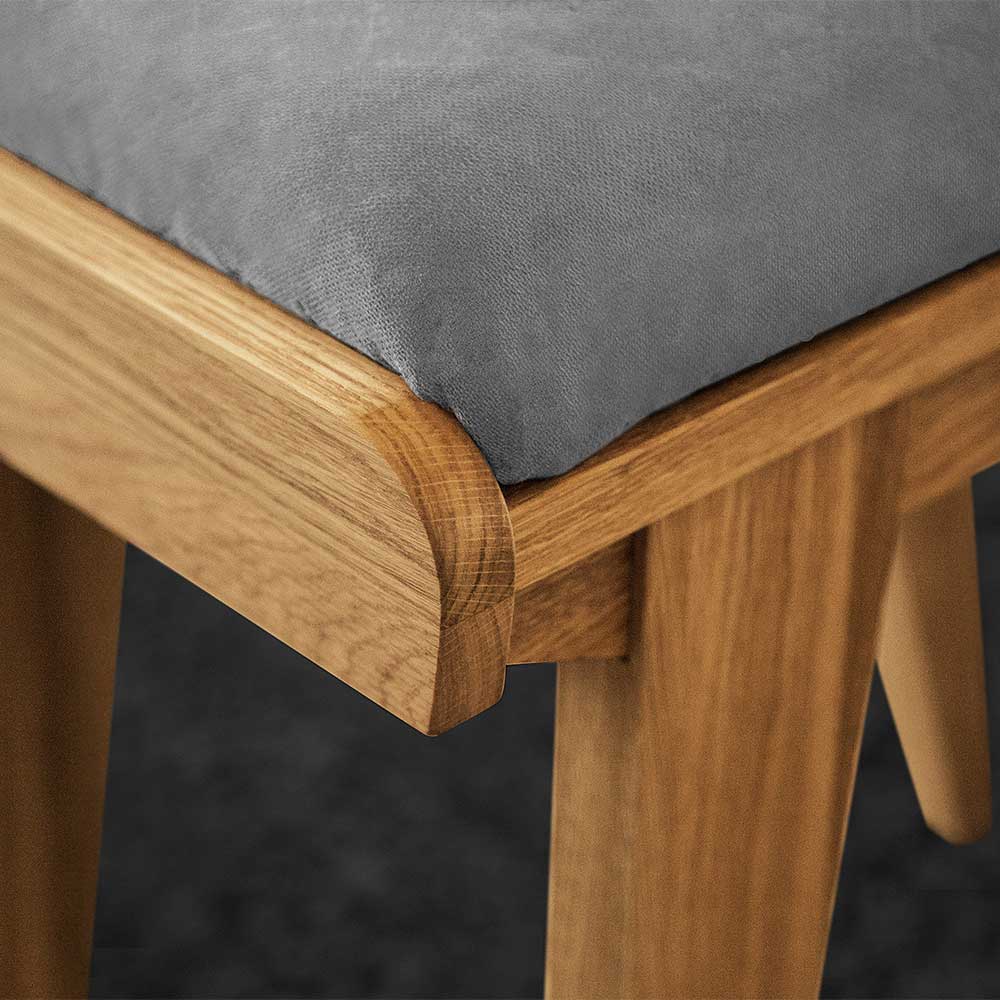 Mid Century Design Holzhocker aus Wildeiche - Hardus