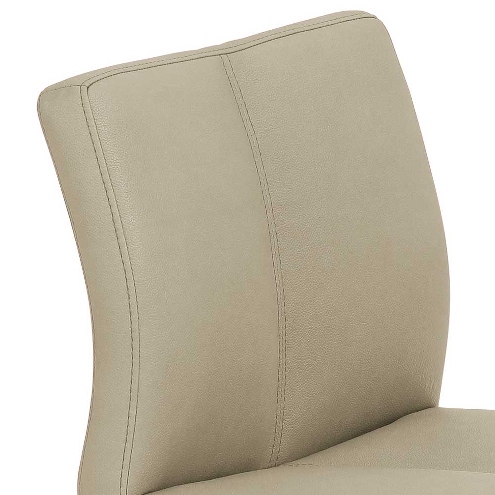 Barhocker mit Rückenlehne in Taupe - drehbar - Iljana