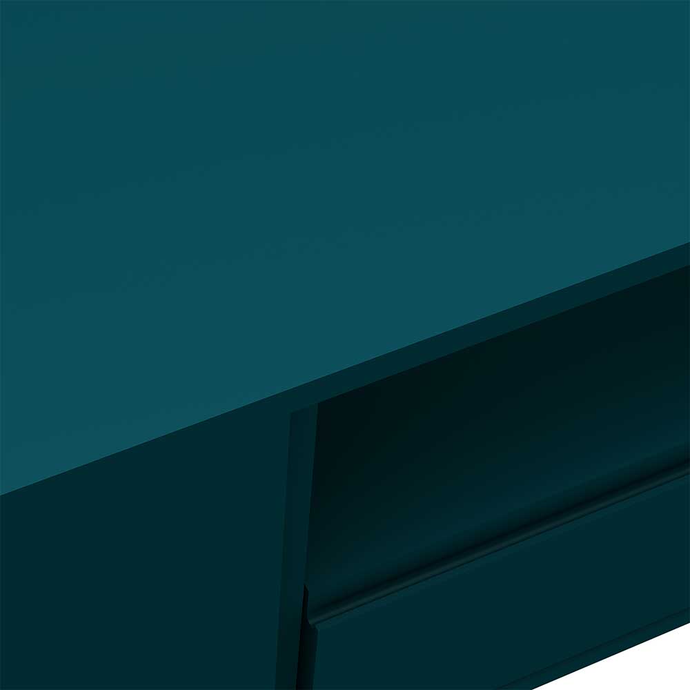 100x58x50 TV Eckschrank in Petrol & Gold - Cross