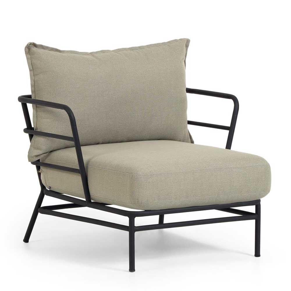Lounge Sessel in Schwarz Stahl - Imna (2er Set)