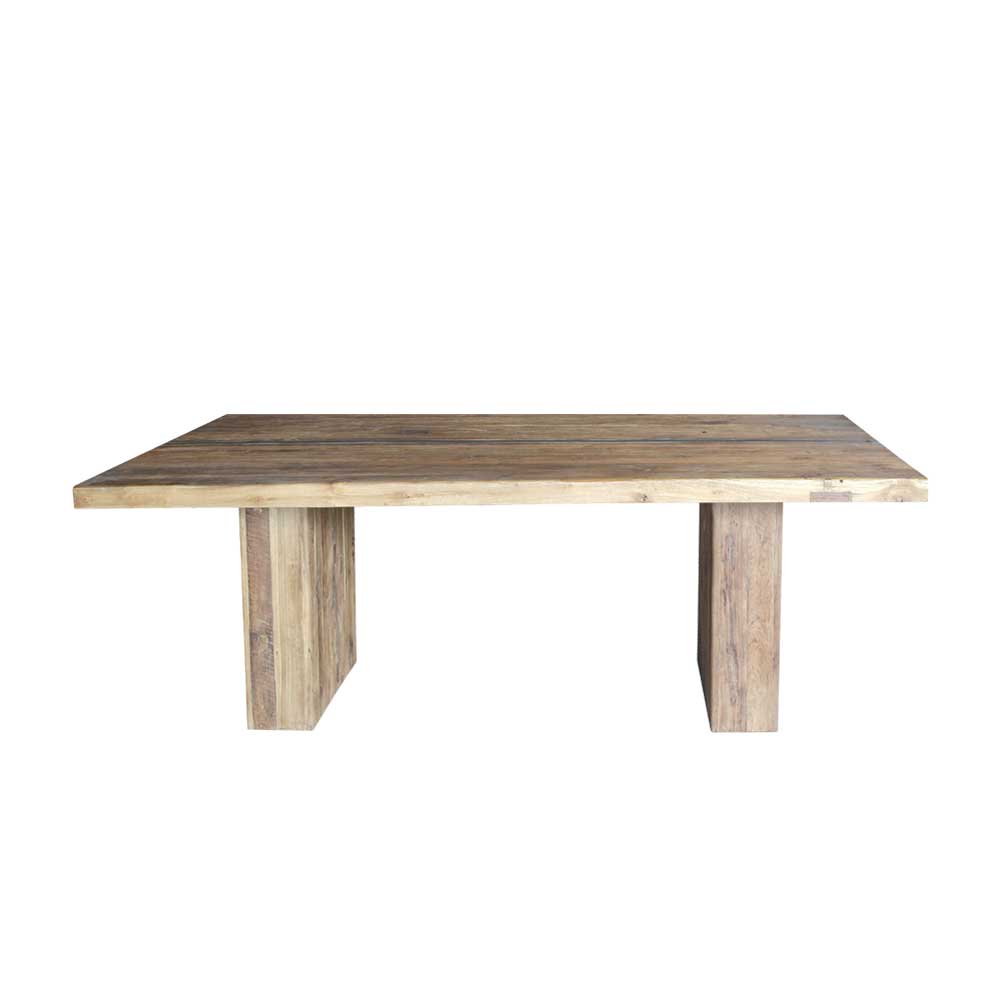 Uriger Esstisch aus Recyclingholz Teak - Etrova