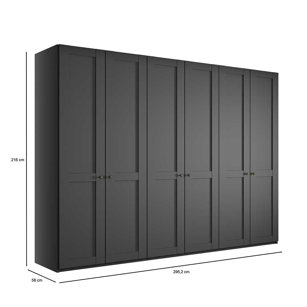 300cm Kleiderschrank mit sechs Türen - Mataram