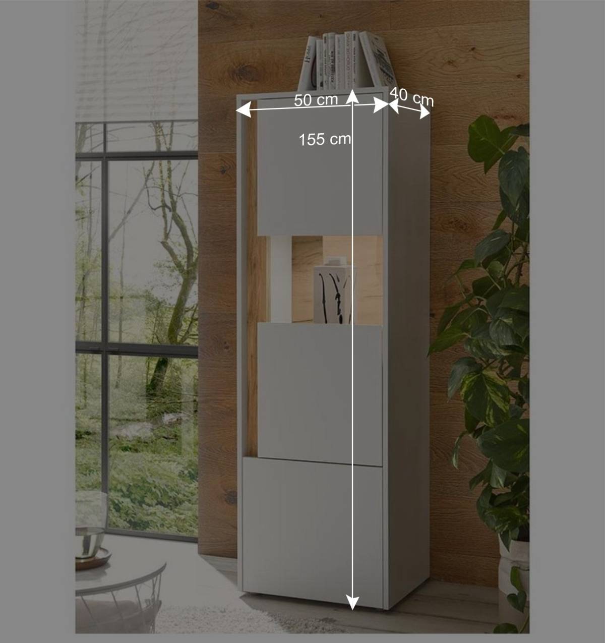 Design Wohnwand 270 cm breit - Nonessia (vierteilig)